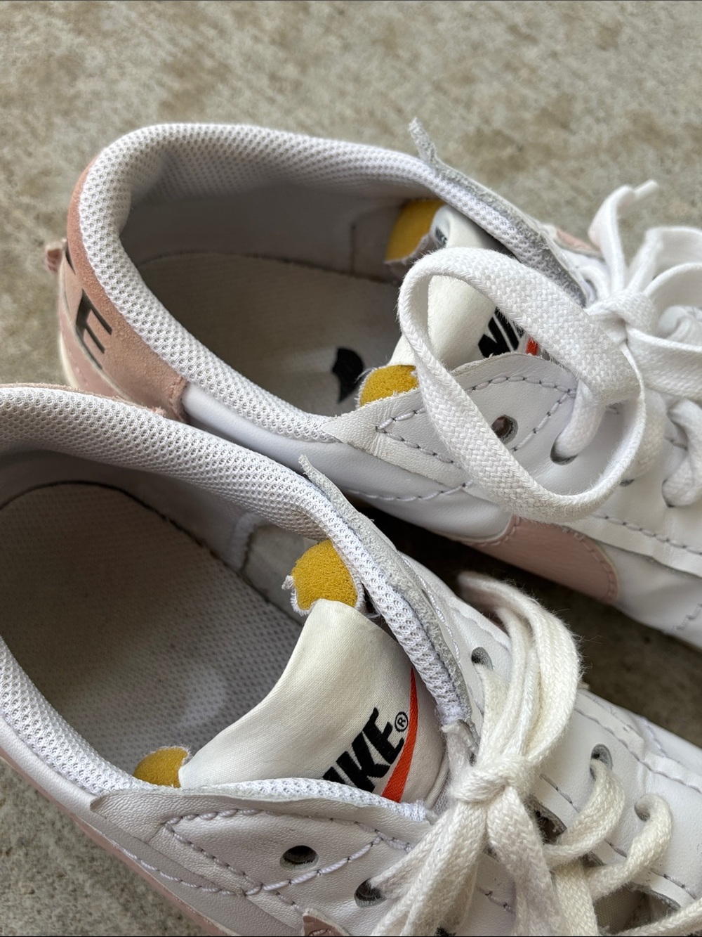 Nike Blazer White Low-Top ‘77 Jumbo Sneakers in White/Rose Whisper/Pink Oxford - Picture 14 of 14